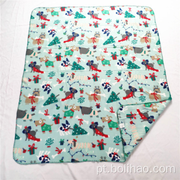 Fornecimento chinês Tamanho personalizado e logotipos lã de lã Polar Fleece Blanket Polar Fleece Picnic Clanta